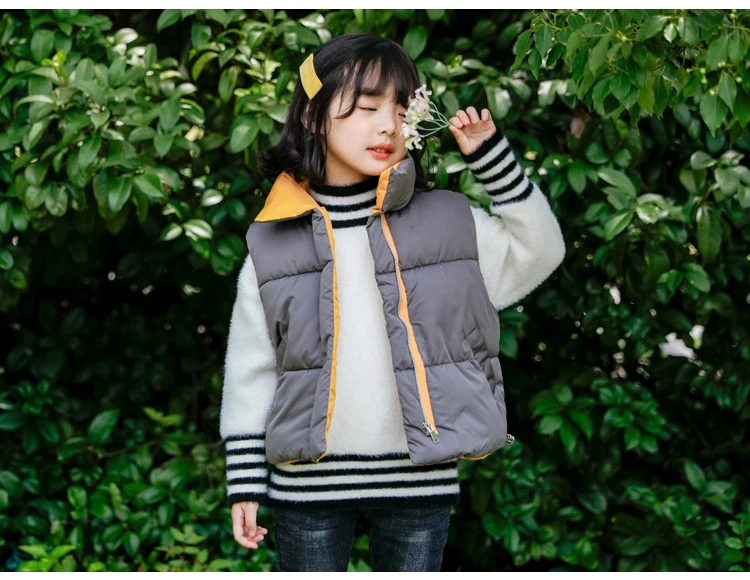2019 Autumn winter children vests coats 2-8 year warm waistcoats for boys & girls color red yellow little child vests unisex