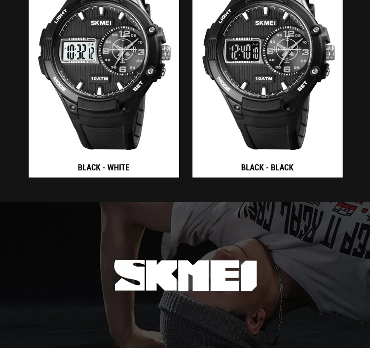 100m Waterproof Swim Sports Watches SKMEI Brand Military Men Wristwatches 3 Time Stopwatch Alarm Digital Clock Relogio Masculino