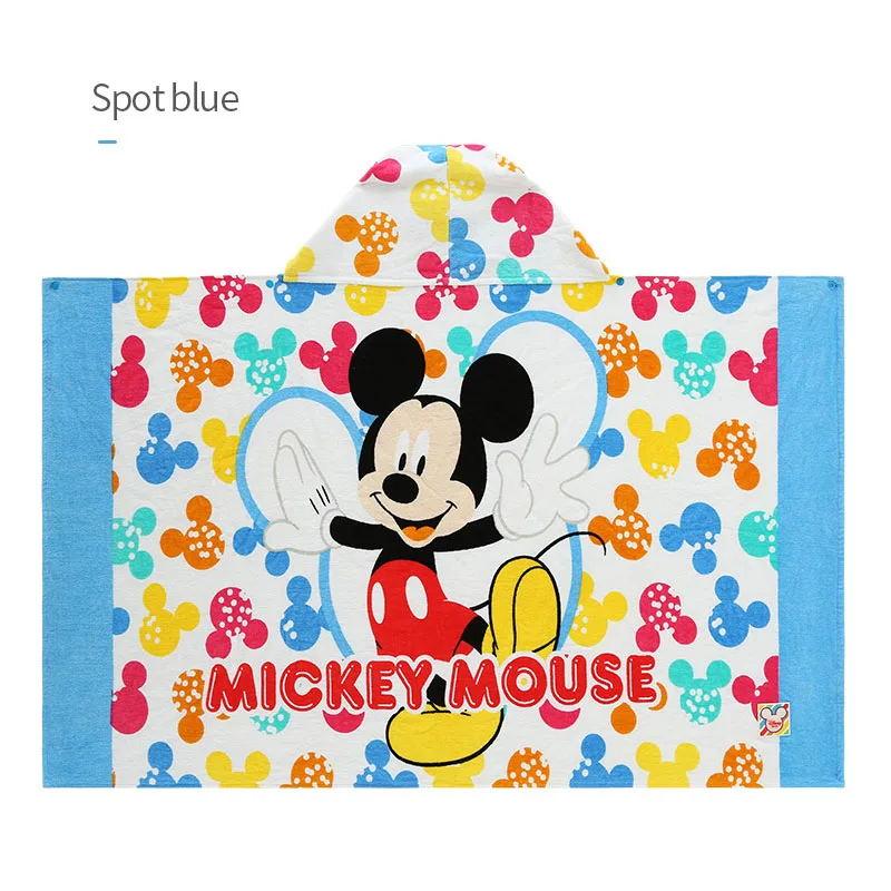 Disney Микки хлопок банное полотенце с капюшоном Пряжка плащ детское хлопковое банное полотенце одеяло натуральный хлопок бархат плащ детское полотенце - Цвет: 76x127cm