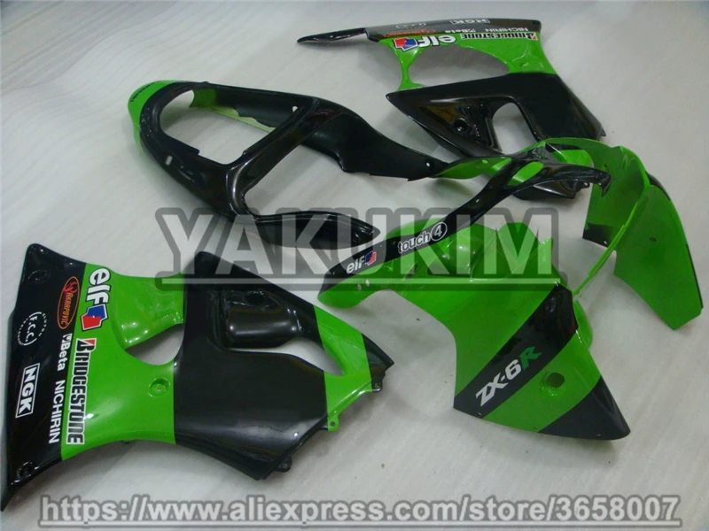 YAKUKIM из АБС-пластика инъекции комплект обтекателей для Kawasaki NINJA ZX-6R 00-02 год 2000 2001 2002 ZX6R 00 01 02 Обтекатели для мотоциклов