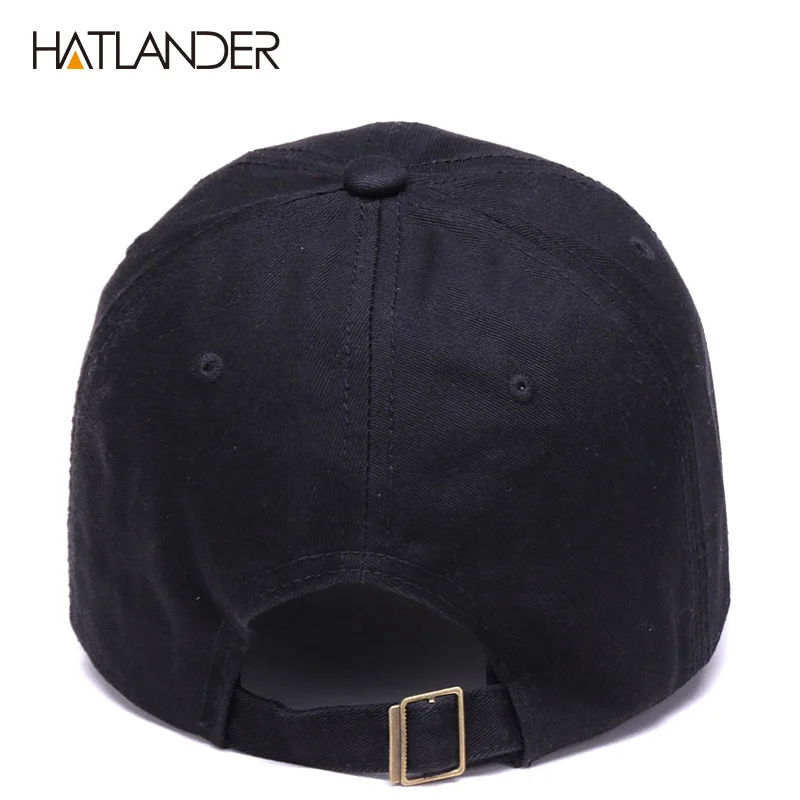 HATLANDER модные хлопковые бейсбольные кепки 6 панельные облегающие Мягкие Мужская шляпа вышивка школьная Кепка и регулируемый головной убор буквы snapback Кепка