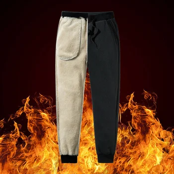 

Men Thick Fleece Thermals Trousers Outdoor Winter Warm Casual Pants Joggers Sports HSJ88