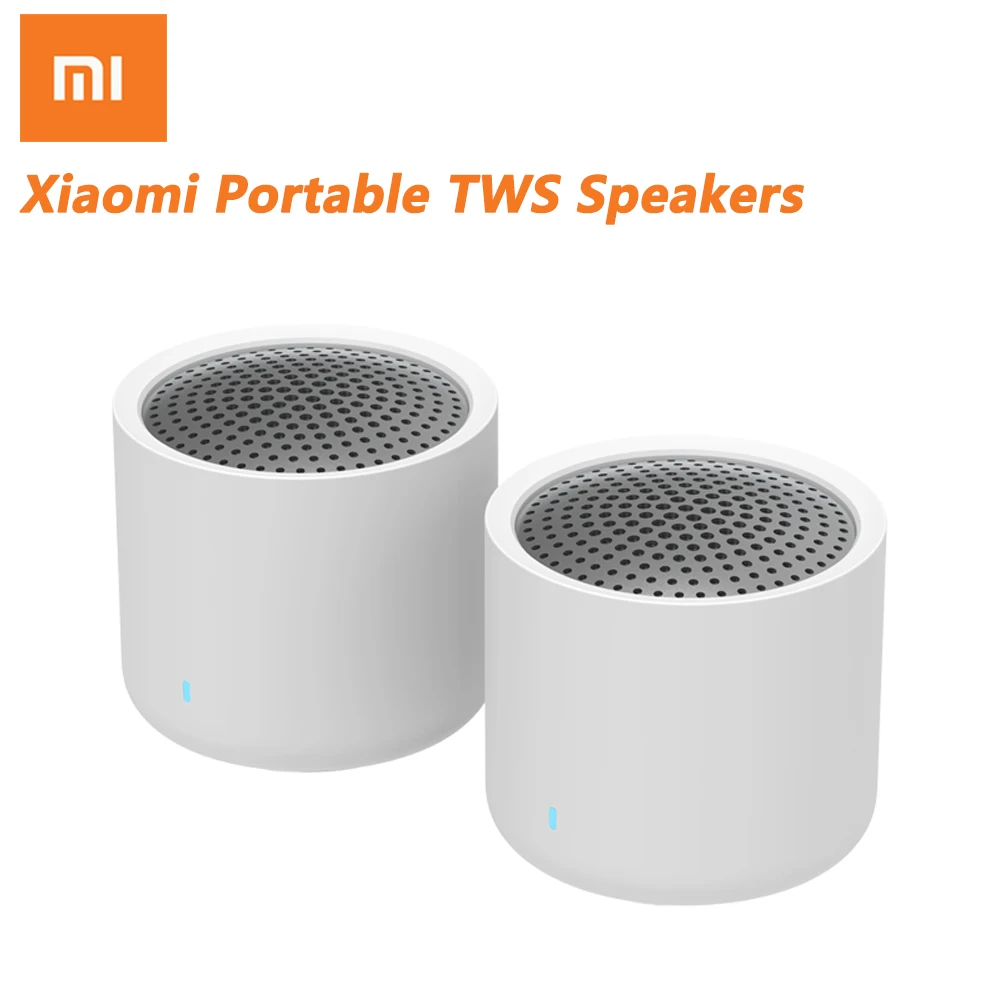 Xiaomi Портативный TWS Bluetooth 5,0 колонки мини 2,0 Двухканальный беспроводной стерео Бас Сабвуфер с HD микрофоном 2 шт
