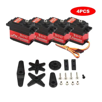 

4 PCS JX PDI-6225MG-300 Metal Gear Digital Servo with 25kg High Torque for RC Car Robot Airplane Aircraft Drone DIY