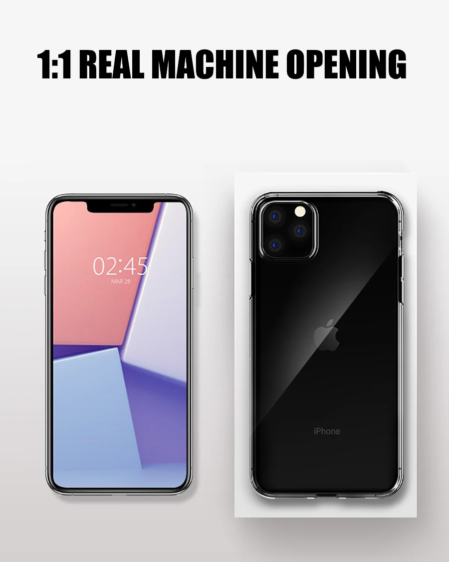 Прозрачный чехол для iphone 11, противоударный силиконовый чехол для iphone 11 Pro Max, мягкий чехол из ТПУ для iphone X, XR, XS, прозрачный чехол