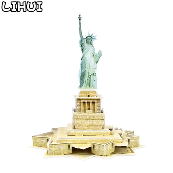 

Statue Of Liberty 3D Puzzle Paper Assembled DIY Model Toys for Children Game World Architecture Jigsaw Educational Toy Kids Gift