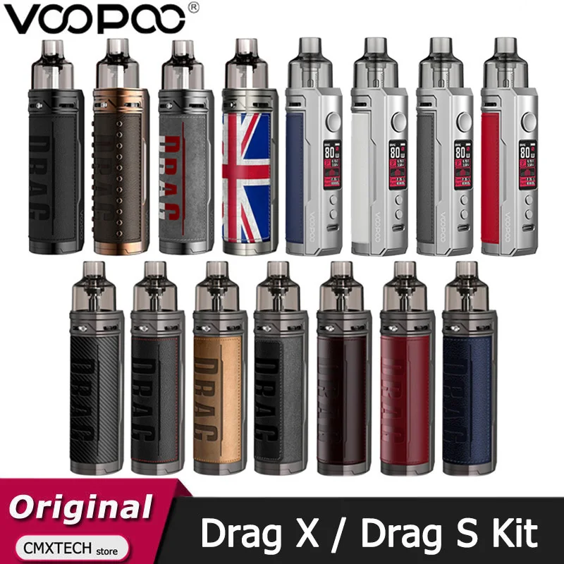 VOOPOO arrastrar X Pod Mod Vape Kit 80W cartucho de 4,5 ml GENE TT del arrastre S 2500mAh batería de la batería PnP-VM6 bobina cigarrillo electrónico vaporizador