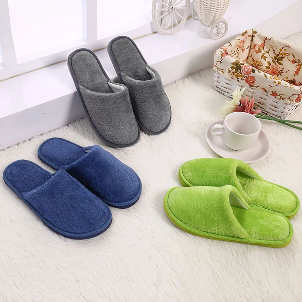  Shoes Men Warm Home Slippers Plush Soft Indoors Anti-slip Winter Floor Bedroom Shoes zapatos de hombre #3N27 (6)