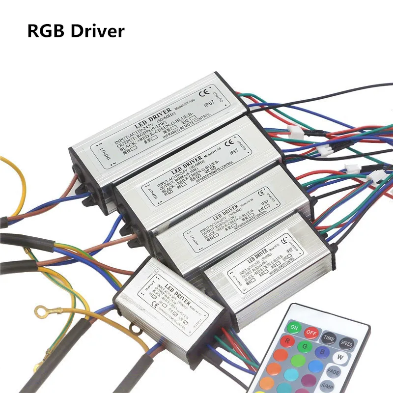 Светодиодный трансформатор 10 Вт 20 30 50 Одноцветный RGB светодиодный адаптер