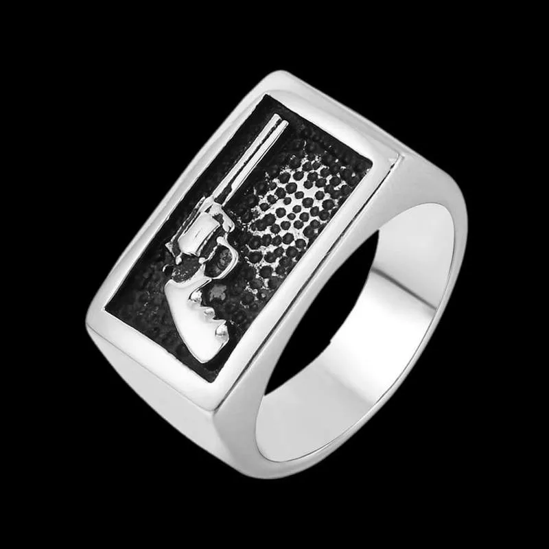 Stainless Steel Colt Ring Stainless Steel Gun Ring Stainless Steel