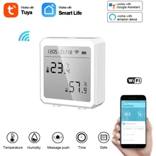 

Tuya Smart Bluetooth-compatible WIFI Temperature And Humidity Sensor Indoor Hygrometer Thermometer Detector For Smart Life App