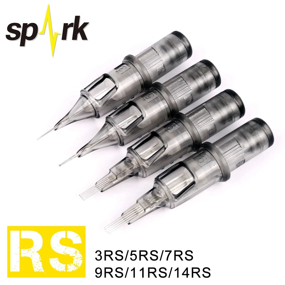 10 шт./партия SPARK Smoke серый картридж иглы для татуировки Круглый шейдер #12 0 35 мм agujas