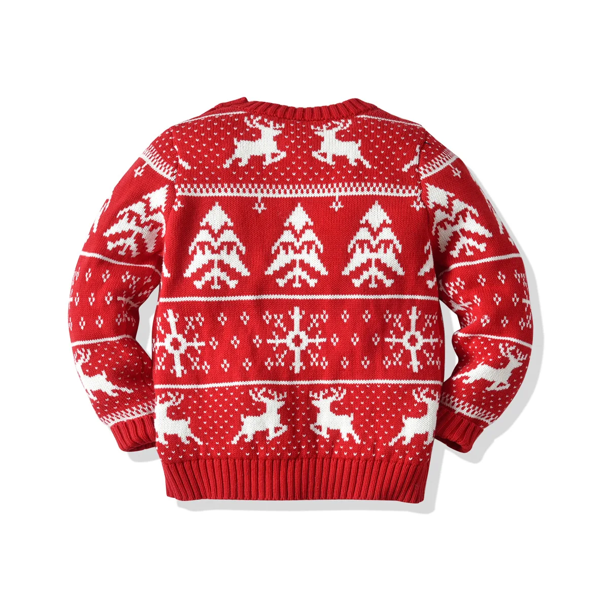 

New Autumn Winter Girl Boy Sweater Kids Pullover Sweater O-Neck Cartoon Deer Double Layer Unisex Sweaters 2-6T Wear for Children