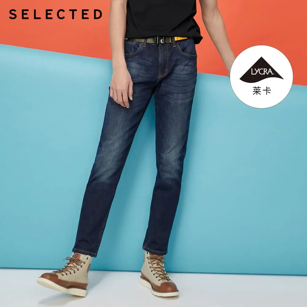 SELECTED Men's Autumn & Winter Demin Pants Lycra Stretch Fading Slim Fit Jeans Clothes D | 418332531 SELECTED Men's Autumn & Winter Demin Pants Lycra Stretch Fading Slim Fit Jeans Clothes D | 418332531