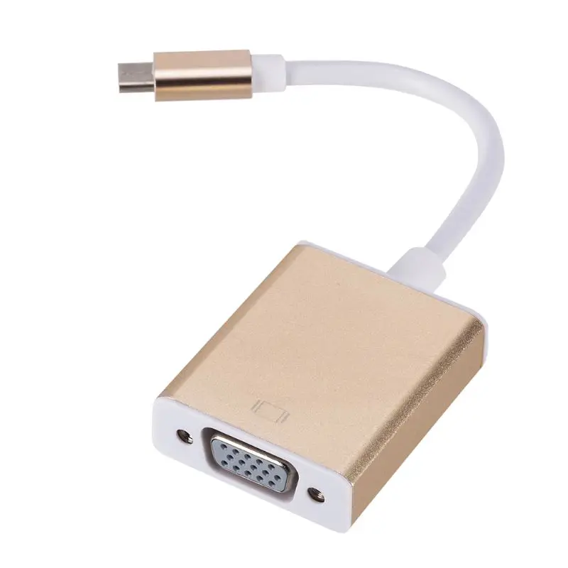 USB-C к VGA адаптер USB 3,1 type C USB-C к женскому VGA Кабель-адаптер для нового Macbook 12 дюймов Chromebook Pixel Lumia 950XL
