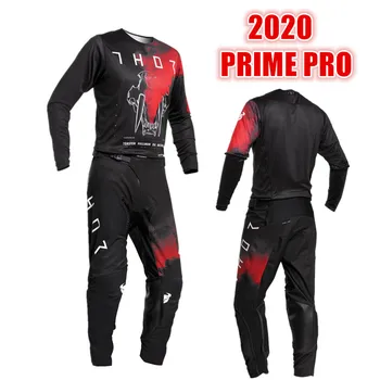 

2020 PRIME PRO Moto Jersey And Pant With Inner compression short ATV BMX Motocross Jersey Set ATV Suit Motorcycle MX Gear Set