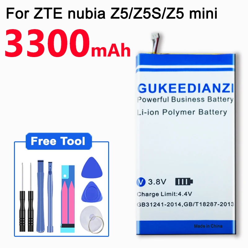 GUKEEDIANZI Li3822T43P3h844941 3300 мАч аккумулятор для телефона zte nubia Z5 NX501/Z5S NX503A/Z5 mini NX402A сменная батарея