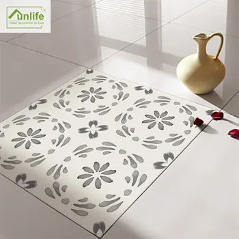 

Funlife Self Adhesive Vintag Decorative Floor Tiles Non Slip Bathroom Kitchen Vinyl Flooring Sticker Waterproof,Retro Home Decor