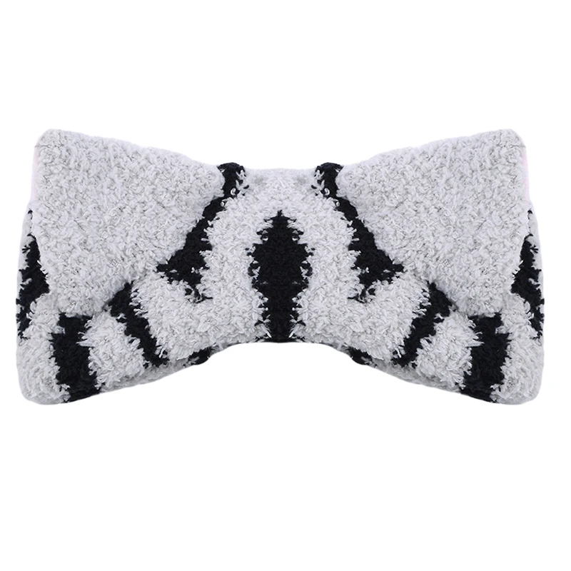 Gray black stripes Милые эластичные ободки с кошачьими ушками для женщин, девушек, макияж, мытье лица, повязка на голову, аксессуары для волос, изысканные подарки, украшения - Цвет: Gray black stripes