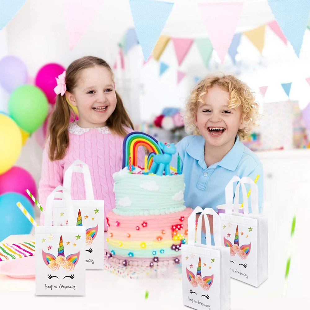 10 шт./компл. Единорог Tote сумки для помады тени для век косметическая кисточка, принадлежности для детского дня рождения украшения