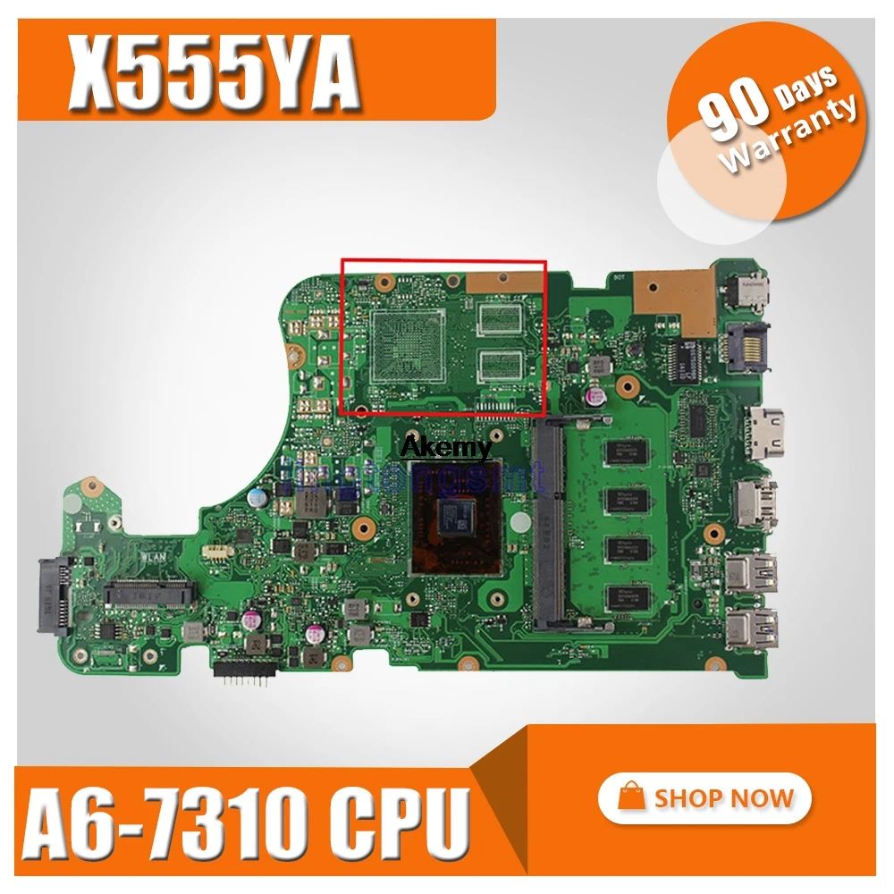 Материнская плата X555YA A6-7310 процессор 4 Гб ОЗУ для ASUS X555 X555YA X555YI X555D X555DG A555D Материнская плата ноутбука X555DG тест материнской платы ОК