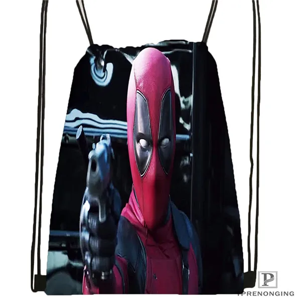 Drawstring Backpack Пользовательские Человек-паук супер герои Marvel походная сумка на шнурке милый рюкзак для детей(черная спинка) 31x40 см#180531-01-50 - Цвет: Drawstring Backpack