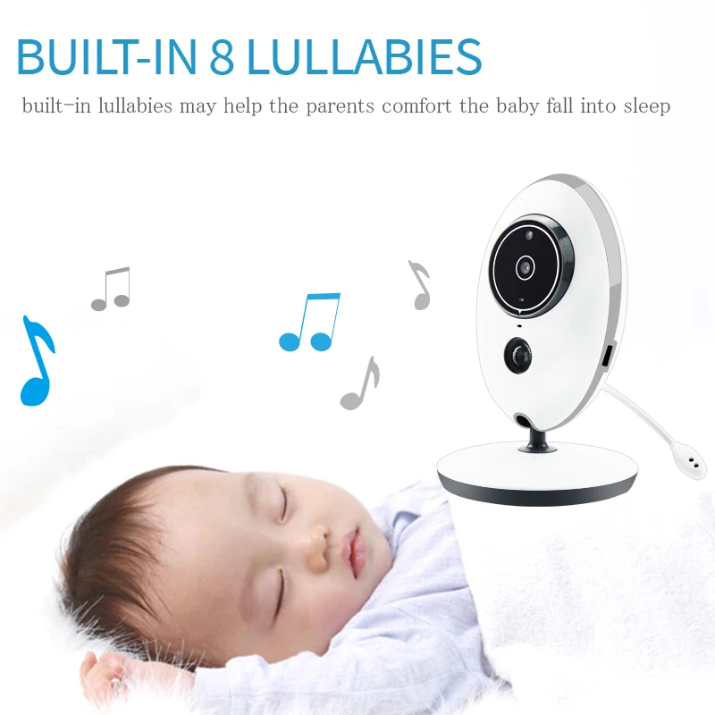  VB605 Wireless Video Baby Monitor 2.4 Inch Color Security Camera Intercom IR 24h Baby Walkie IR LED