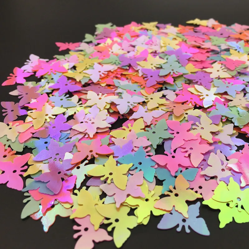 Mixed Color 20g 18mm Butterfly Sequins golden Paillette Sewing Papillon sequins Garment Accessories Clothing accessories | Украшения и