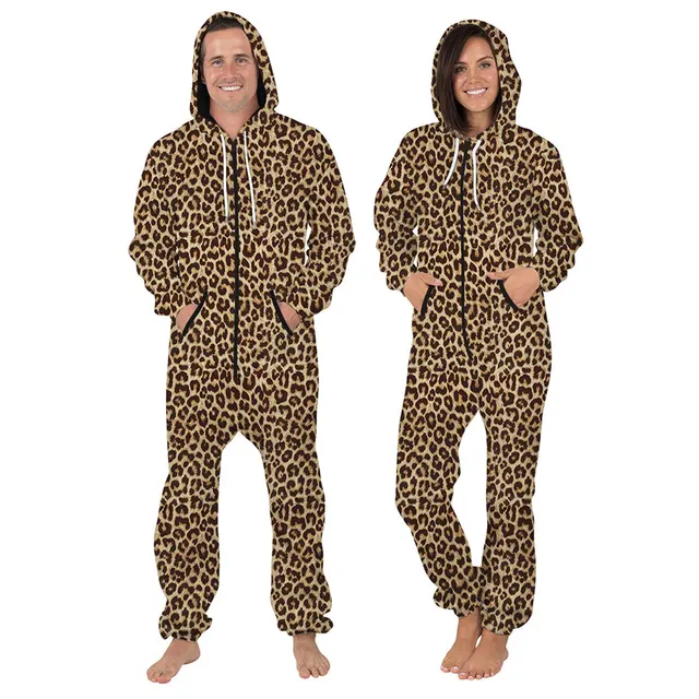 Fashion Add Wool 3D Printed Anime Hoodie Pajamas Romper Zip Jumpsuit Hoody Couple Men Women Insulation Comfortable Adult Jacket BES-042-W