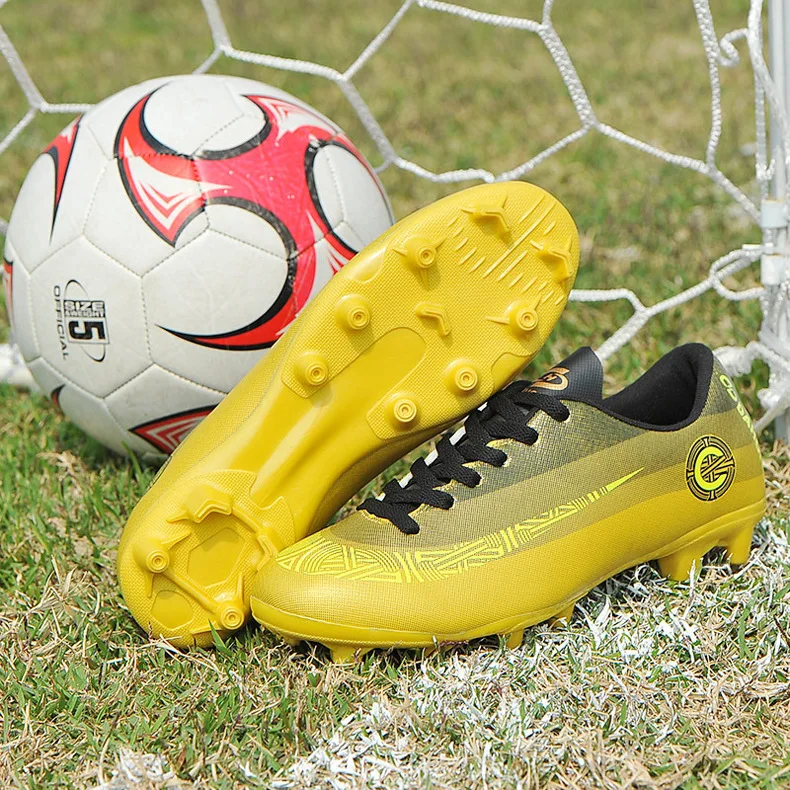 Для взрослых детей внешней торговли шипы футбольные ботинки, чтобы помочь низкая дышащая одежда Нескользящие искусственный дерн
