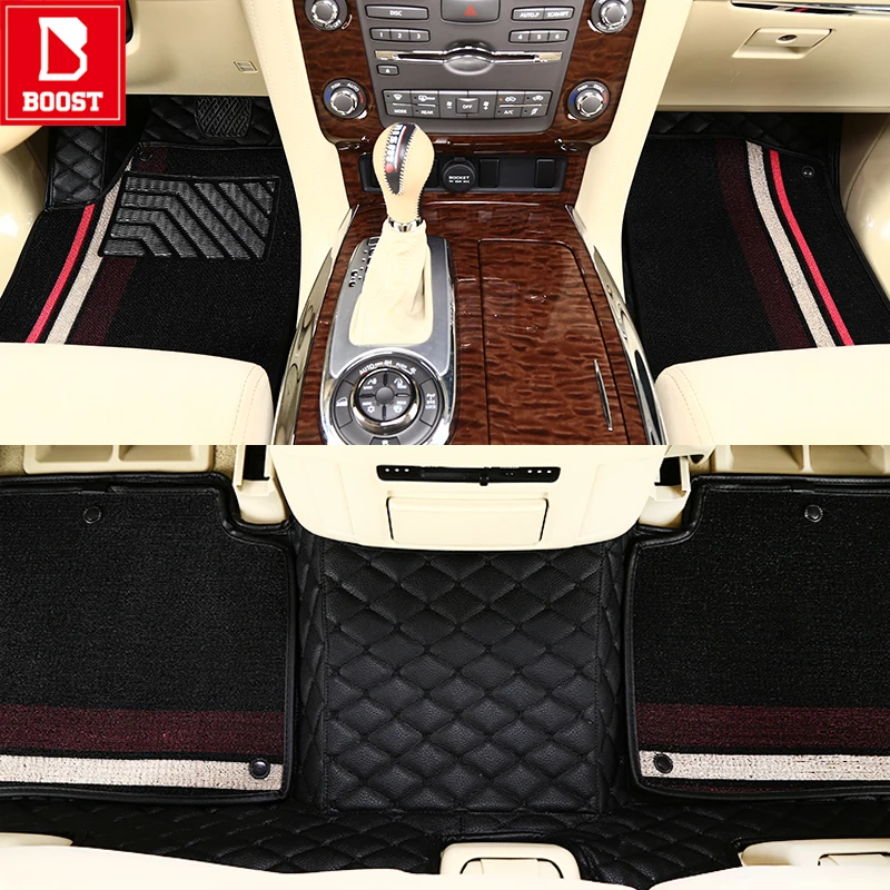Boost автомобильные коврики для Nissan Murano Qashqai March Safari Patrdl Terrand Wingroad водонепроницаемые автомобильные накладки