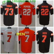 A+++ Качественная мужская майка для взрослых Joe Thomas 73 Jabrill Peppers 22 DeShone Kizer 7 Joe Haden 23 Cleveland