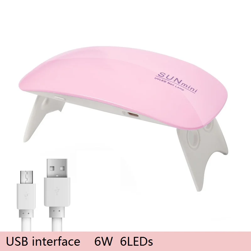 MINI-6W Профессиональный 120 Вт Встроенный охлаждающий вентилятор УФ светодиодный светильник две руки Сушилка для ногтей 42 светодиодный S быстрая сушка гель лак для ногтей стример ЖК-дисплей - Цвет: MINI-6W