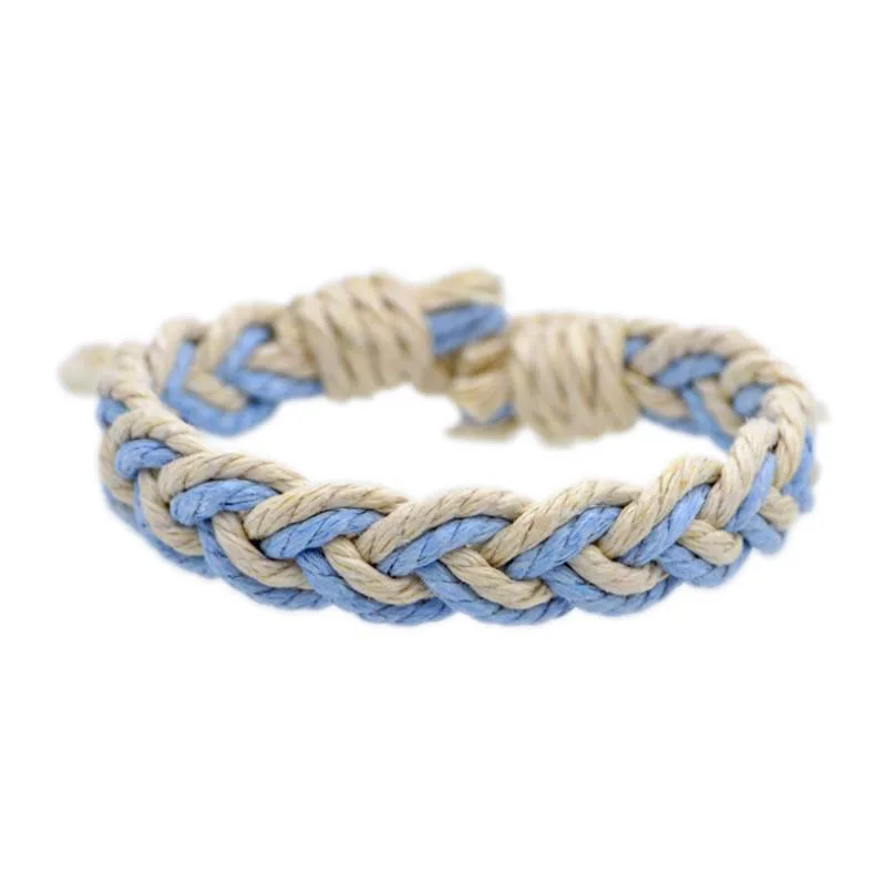 

Handmade Braided Bracelets Cotton Linen Rope String Weave Brazil Ethnic Boho Bracelets Bangle Wristband For Women Men Jewelry