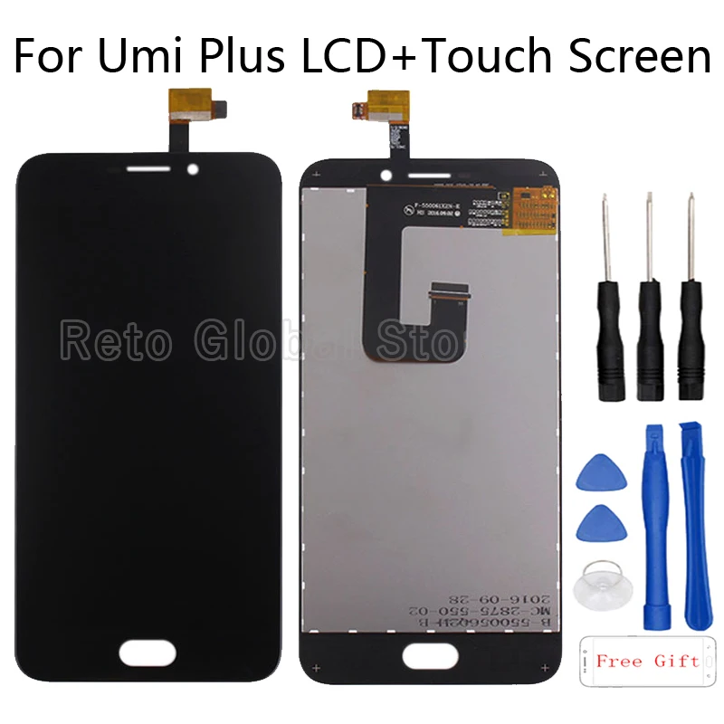

For Umi plus LCD Display+Touch Screen Digitizer 100% Original Tested 5.5" Glass Panel Replacement For plus E LCD 1920x1080+Tools