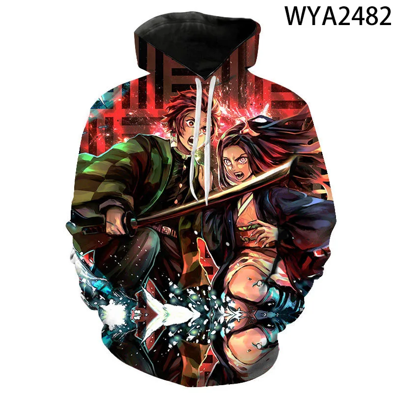 

Men Women Children Cool Kmetsu No Yaiba Pullover Long Sleeve Hoodies 3D Printed Sweatshirts Streetwear Boy Girl Kids Casual Tops