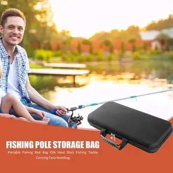 

EVA Hard Shell Fishing Pole Storage Bag Excellent Craftsmanship Well Durability Portable Fishing Tackle Carrying Case