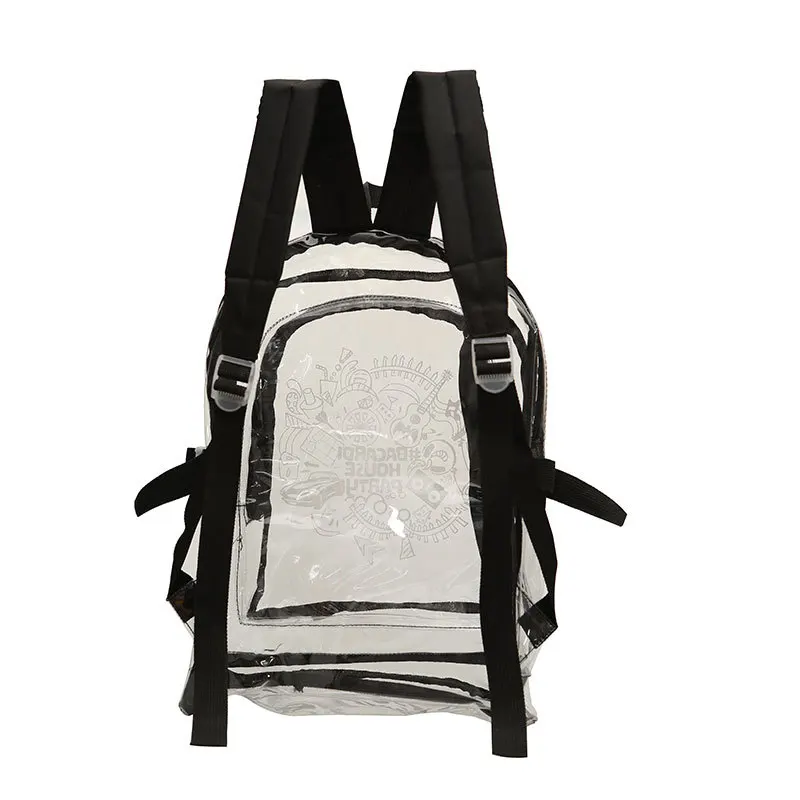 ПВХ прозрачный водонепроницаемый рюкзак многофункциональный уличный пластиковый школьный ранец