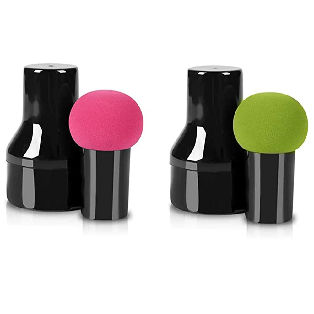 

1PC Women Mushroom Head Puff Foundation Liquid Sponge Beauty Cosmetic Powder Puff with Smooth Handle Face Make Up Tools