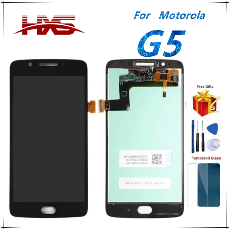 [H.X.S] для Motorola Moto G5 Дисплей lcd сенсорный экран с рамкой MOTO g5 ЖК-дисплей