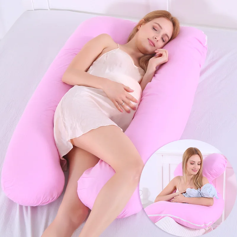Чистый хлопок, многофункциональная u-образная поддержка талии, поддержка живота, боковая подушка для кормления, Подушка для беременных женщин