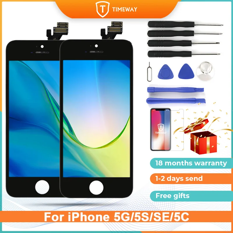 Для Iphone 5 5G LCD 1 шт. OEM качественный дисплей с сенсорным экраном дигитайзер полная