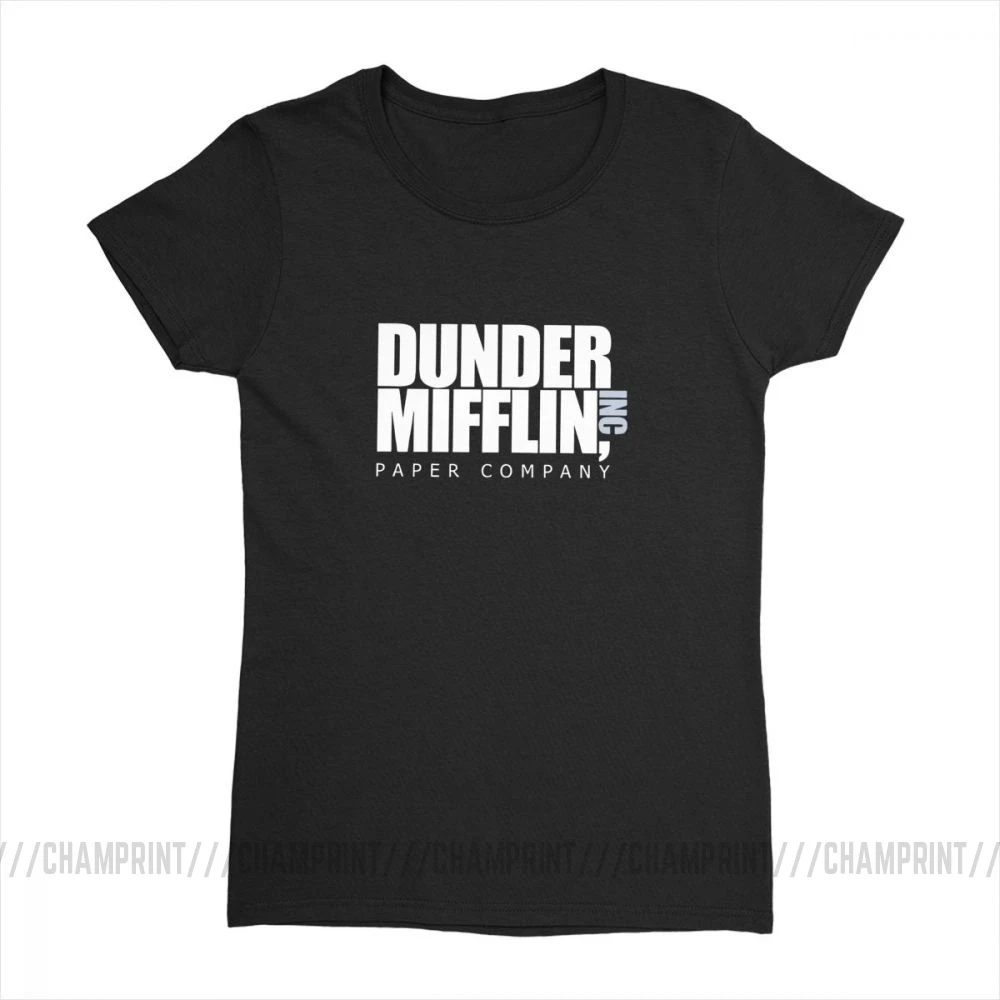 Dander Mifflin бумажная компания Женская Футболка Harajuku забавные офисные футболки Топ Гранж рок футболки для женщин Одежда большого размера