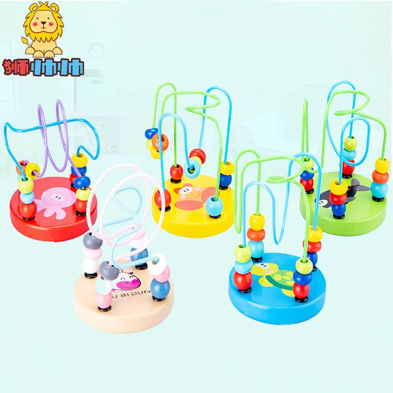 

[Activity-] Children'S Educational Wooden Color Small Bead-stringing Toy Mini Bead-stringing Toy Beaded Bracelet Children Early