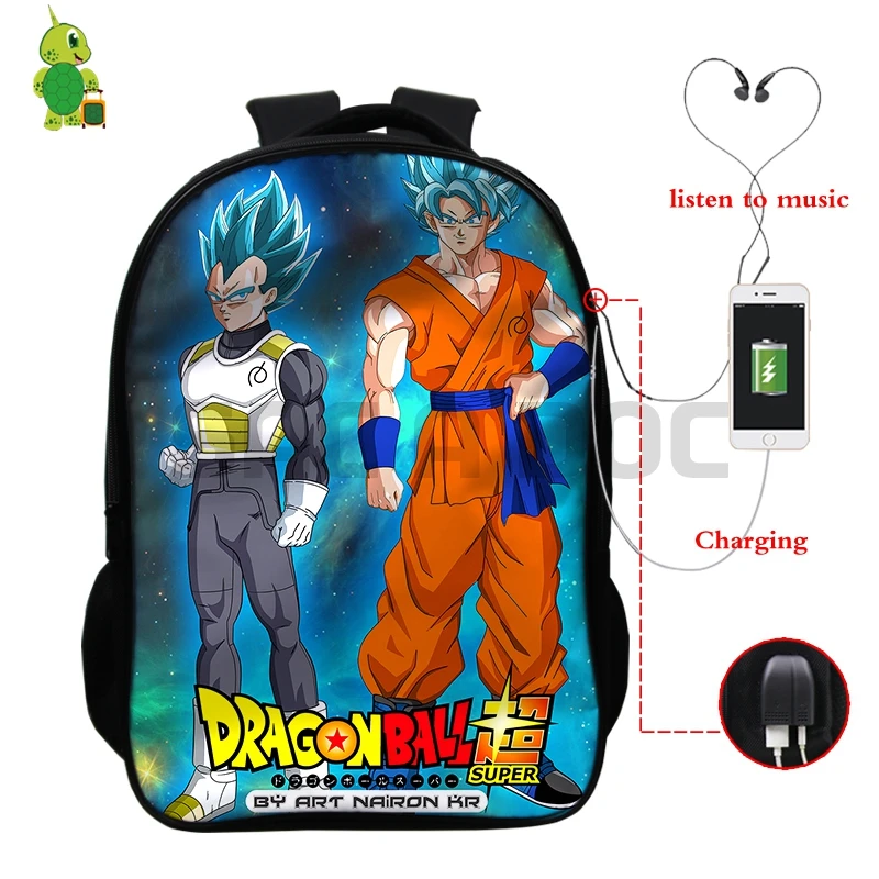 20 Dragon Ball Z рюкзак Super Mario многофункциональный USB зарядка наушников школьные сумки для подростков Super Saiyan vegeta Гоку дорожная сумка - Цвет: 20