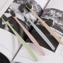 4 шт./компл. Nano Ультра мягкий гигиена полости рта с бамбуковым древесным углем Зубная щётка сплошной Цвет для взрослых детей