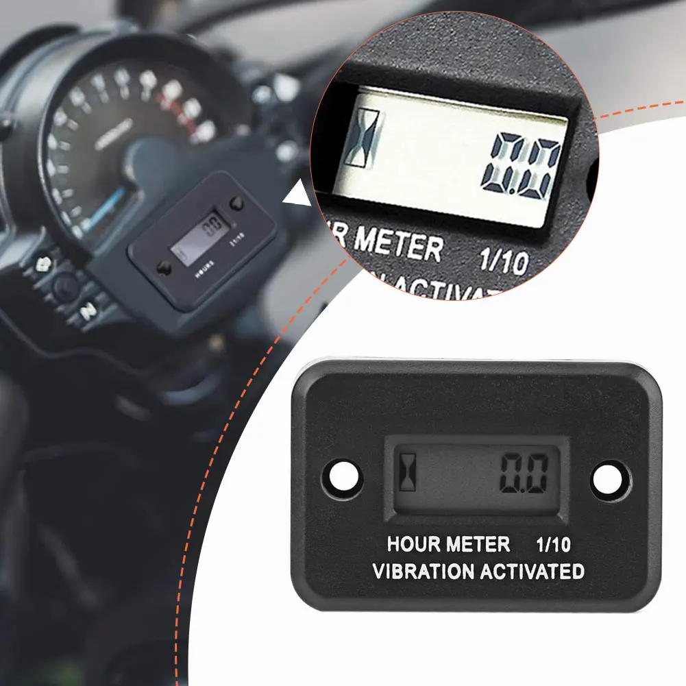 Vibration Activated Hour Meter Wireless Digital Waterproof Diesel