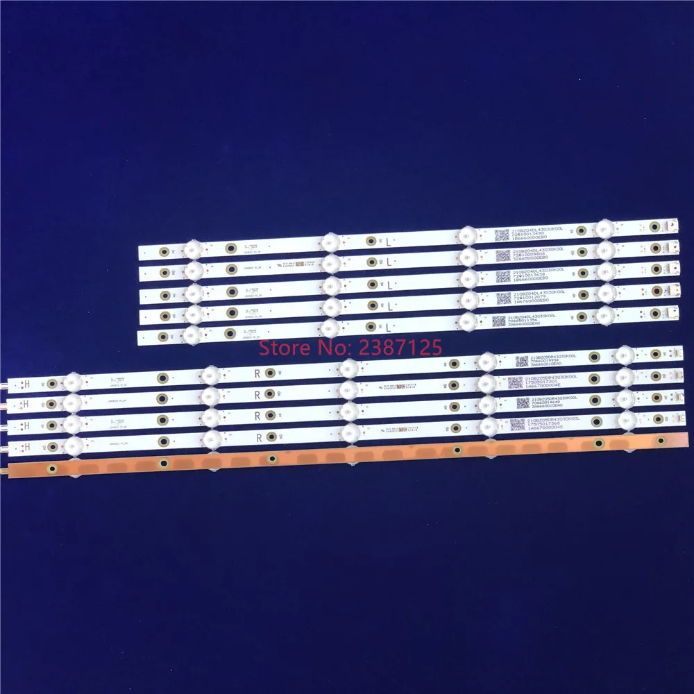 Nieuwe 10 Stuks Led Backlight Strip Fo 49pus7503/12 49pus6162/12 49pus6262 49pus6412 Lb49021 Lb49023 V1_00 3a6560000ea0 3a6560010ea0