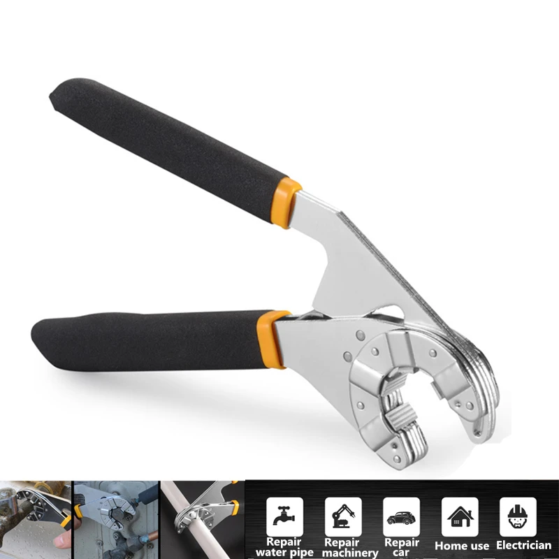 

8 Inch Multi-Function Bionic Grip Wrench Adjustable Hexagon Wrench Grip Pliers Spanner Car Repair Hand-Held Disassembly Tool