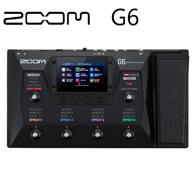Новейшая модель ZOOM G6 с мультиэффектами Встроенная плата педалью Встроенный